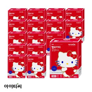 헬로키티 3겹 팝업 미용티슈 Red(110매) 3입X16팩(48개입)